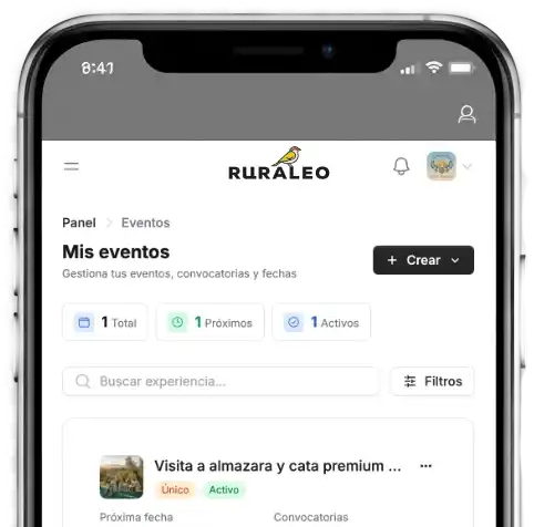 Gestión de experiencias en Ruraleo